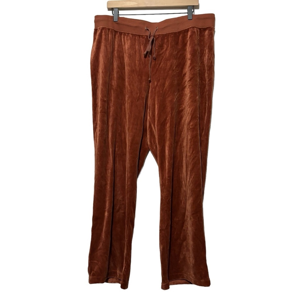 Venezia Velour Pants Size 18/20 Drawstring Waist Casual Athleisure Lounge